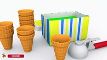Learn Colors With Yummy Ice Cream Cones Playset Surprise Toys Balls Kinde