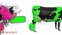 Learn Colors With Surprise Eggs Ice Cream Cows Colors for Children- Colours for Kids-ZNo