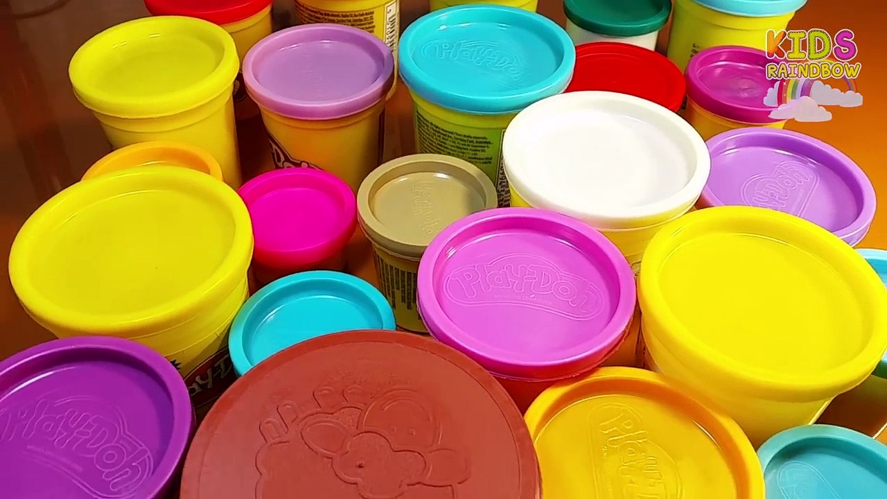 Letters A to Z Play Doh Animals 26 Letter Clay ABC Dough Alfabeto Kidergarten Kids Learn Colors ENG