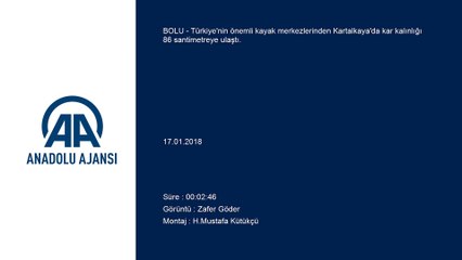 Kartalkaya'da kar kalınlığı 86 santimetreye ulaştı - BOLU