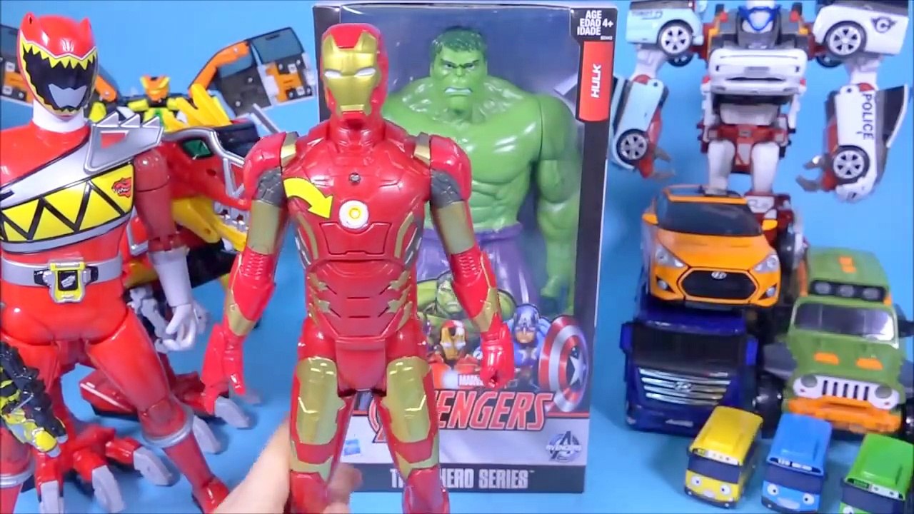 파워레인저 다이노포스 와 어벤져스 2 슈퍼히어로들, 헐크버스터 Avengers 2 Super heroes Dino Charge toys