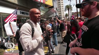 Trump Supporter and Passerby debate Racism/Systematic Oppression in Hollywood