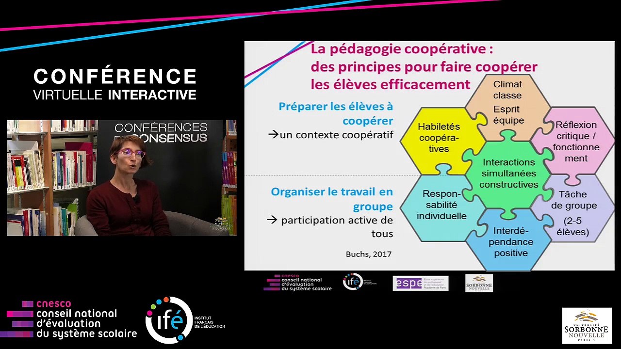 Conférence virtuelle : "Travail de groupe, tutorat... : comment faire travailler les élèves ensemble ?"
