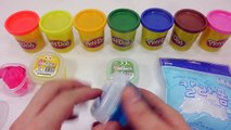 How To Make Play Doh Slime Rainbow Ice Cream Clay Learn the Recipe DIY 액체괴물 플레이도우 무지개 아이스크림 만들기