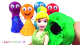 Learn Colors Play Doh Sparkle Disney Princess Dresses Ariel MagiClip Finger Family Nursery Rhymes