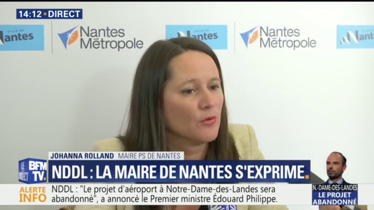 Projet d’aéroport abandonné à NDDL: "C’est un véritable déni de démocratie", déclare la maire de Nantes
