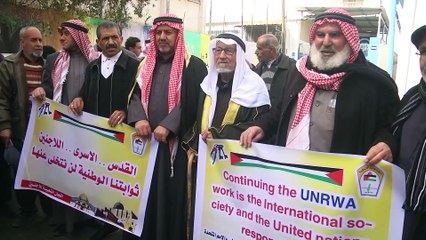 Gazzeliler 'ABD'nin yardımları askıya almasını' protesto etti - GAZZE