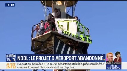 "Et toc!", la réponse des zadistes après l'abandon de l'aéroport de Notre-Dame-des-Landes