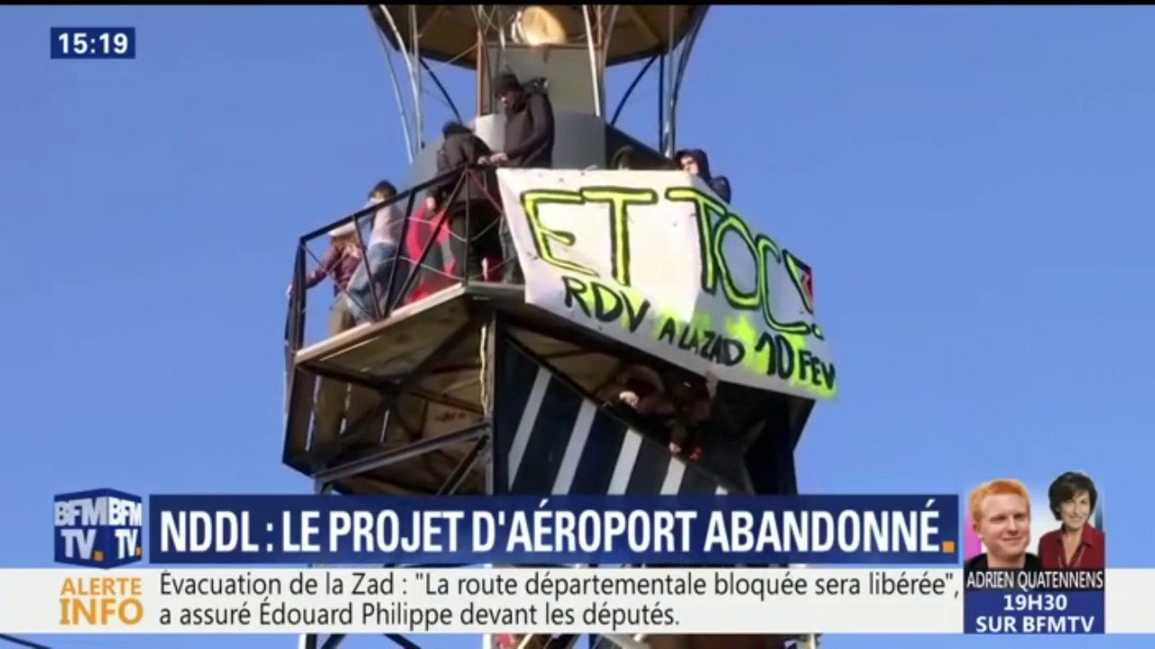 "Et toc!", la réponse des zadistes après l'abandon de l'aéroport de Notre-Dame-des-Landes