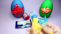 FINDING DORY Play Doh Surprise Eggs Opening with Dory, Marlin and Hank Toys