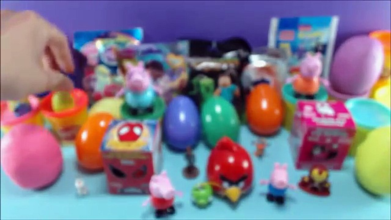 Play-doh Kinder Surprise Eggs Peppa Pig Disney Frozen