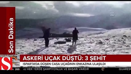 Isparta�da düşen uçağın enkazına ulaşıldı