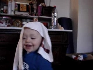 Lucas & Leo cleaning & playing