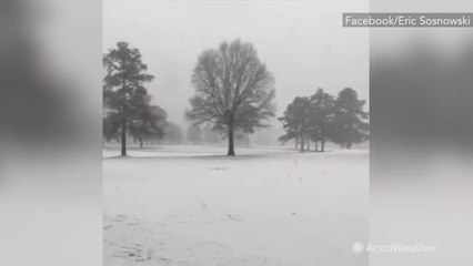 Winter storm blasts North Carolina with snow