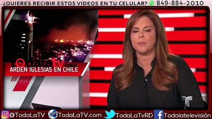 Arden iglesias durante visita del Papa Francisco a Chile-Al Rojo Vivo-Video