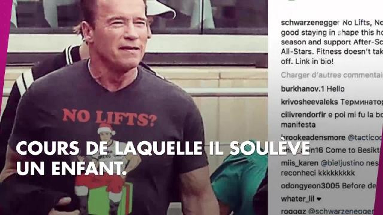 PHOTOS. Arnold Schwarzenegger mégalo ? Il ADORE porter des t-shirts à son effigie !