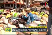 Calles de Villa María del Triunfo se encuentran llenas de basura