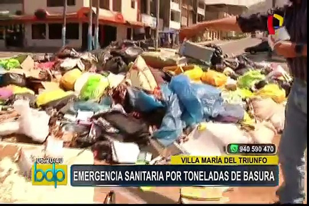 Calles de Villa María del Triunfo se encuentran llenas de basura