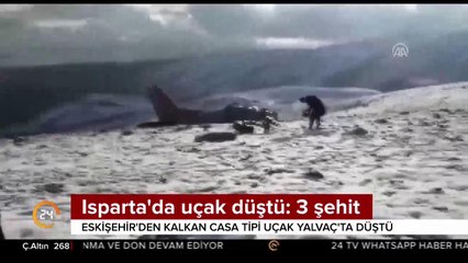 Isparta'da uçak düştü