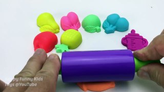 Learn Colors Play Doh Fruits Hello Kitty Baby Bottle Ice Cream Molds Chocolate Egg Surprise Toys Fun