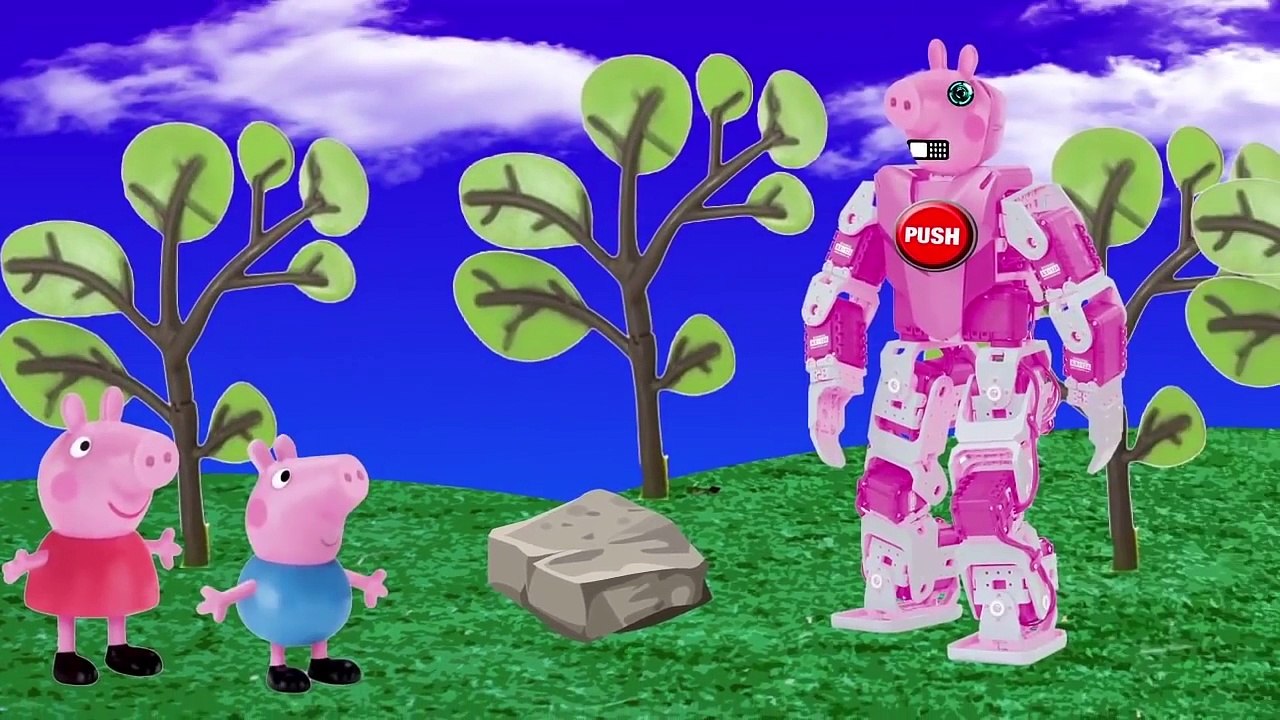 Desenho Peppa pig Zumbi cerebro comendo chocolate minha boneca robô peppa pig gigante