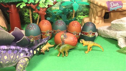 9 DINOSAURS ANIMALS SURPRISE TOYS 3D PUZZLES for kids - Indominus Rex Tyrannosaurus Velociraptor