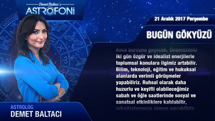 Günlük Burç Yorumu 21 Aralık 2017 Perşembe, Astrolog Demet Baltacı HD