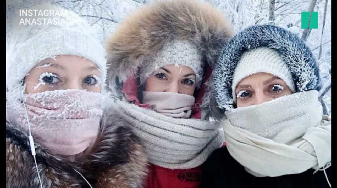 En Sibérie, il fait si froid que les cils des Russes ont gelé
