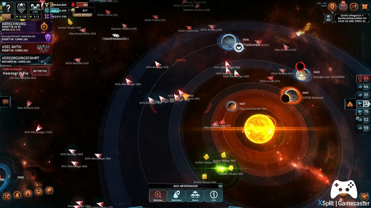 VEGA Conflict - Cruiser - Fleet (89) vs. AXIS Renegade (90)