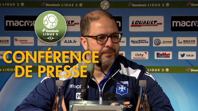 Conférence de presse AJ Auxerre - Chamois Niortais (5-0) : Pablo CORREA (AJA) - Denis RENAUD (CNFC) - 2017/2018