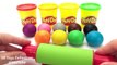 Learn Colors Play Doh Balls with Fruits and Vegetables Apple Pineapple Molds Fun & Creative for Kids