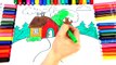 Coloring House For Kids - How To Draw a House - Coloring Videos For Kids
