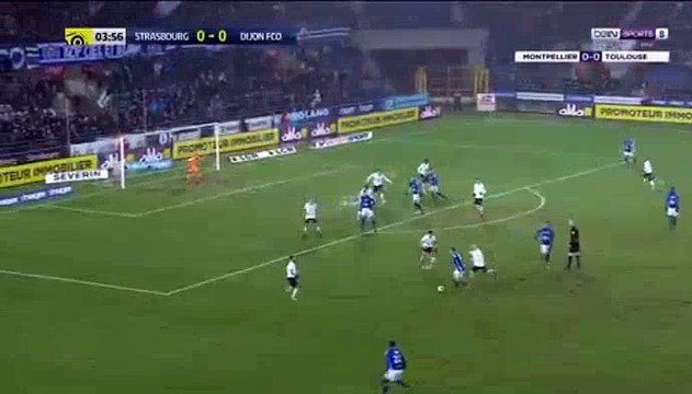 Jean-Eudes Aholou Goal HD - Strasbourg	1-0	Dijon 20.01.2018