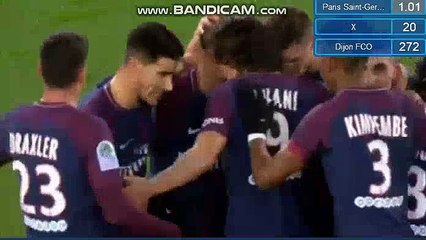 Edinson Cavani Goal Paris Saint Germain 3-0 Dijon 17.01.2018