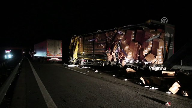 Edirne-Kapıkule TEM otoyolu trafiğe kapandı - EDİRNE