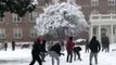 North Carolina Students Celebrate Snow With Snowball Fight