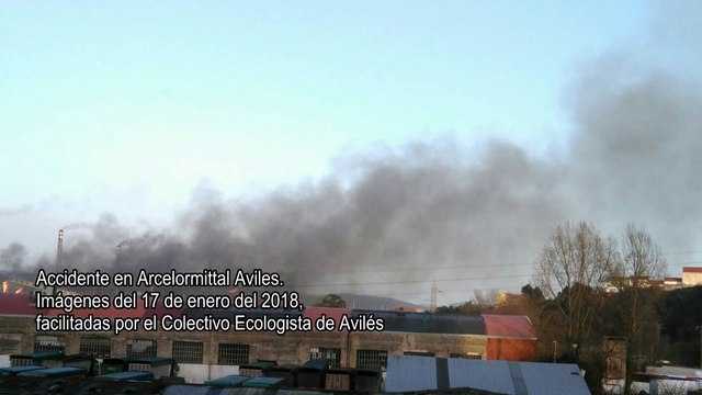 Alerta en Avilés por enormes nubes de contaminación debido a una nueva avería en Arcelormittal