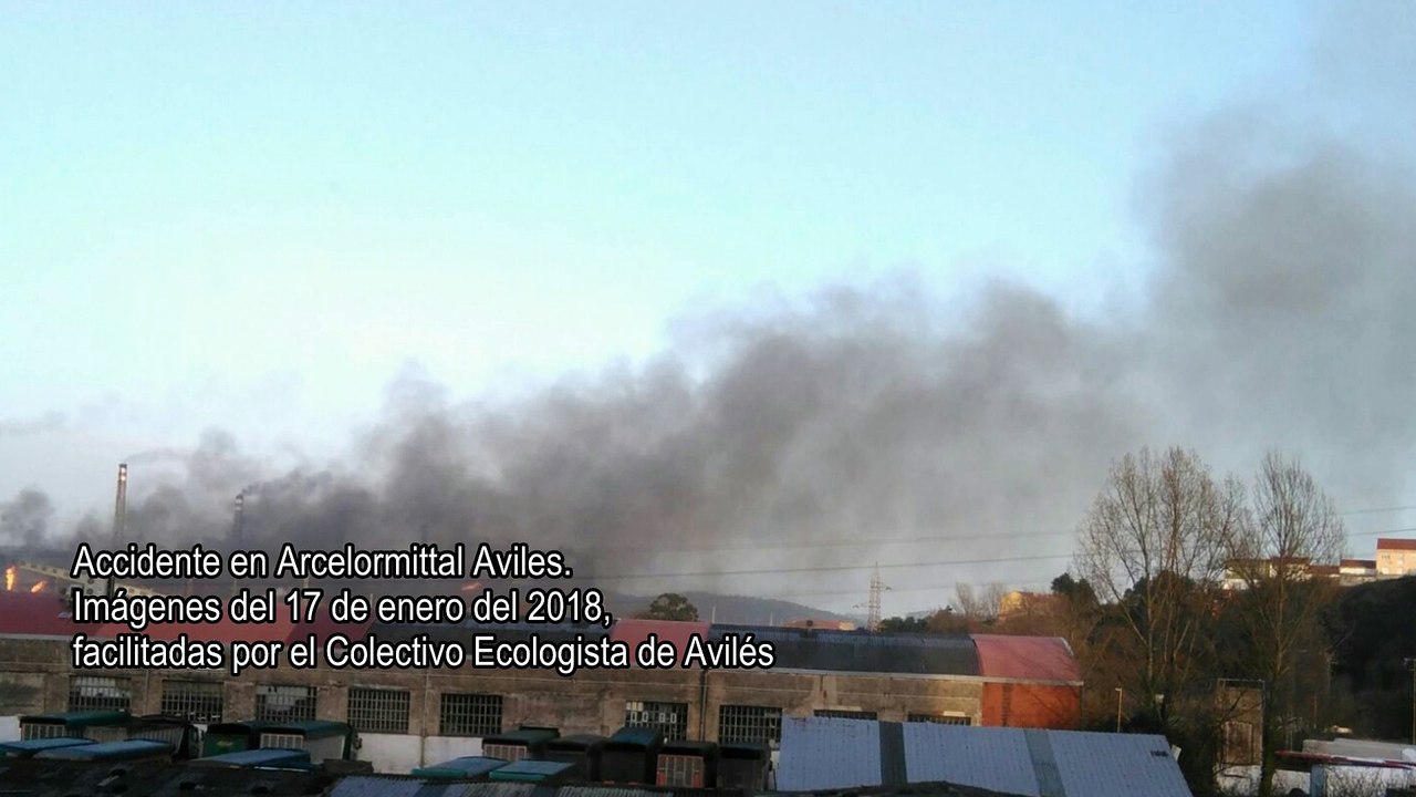 Alerta en Avilés por enormes nubes de contaminación debido a una nueva avería en Arcelormittal