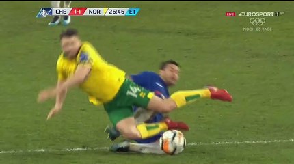 Pedro RED CARD - Chelsea 1-1 (1-1) Norwich 17.01.2018