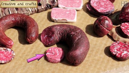Полимерная глина - КОЛБАСА салями и ветчина / Polymer clay salami and ham / Светлана Няшина