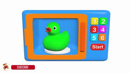 Colors for Children to Learn with Microwave and Surprise Eggs - Learn Colors with Duck D