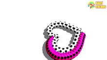 ♥ ⚽  Learn Colors with a lot of Soccer Balls and 3D Heart & Star for