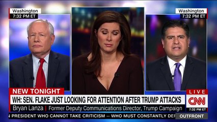 CNN's Erin Burnett and GOP pundit gang up on transition aide for denying Trump's 'fake news' cries embolden dictators