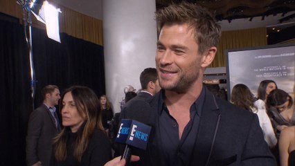 Chris Hemsworth Talks Working With His Wife on "12 Strong"