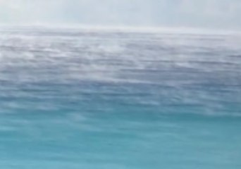 Sea Smoke Rises From Gulf of Mexico Near Destin, Florida
