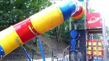 Playground Fun for Children - Kids fun Family Park with Slides Twisted-off tubing for child