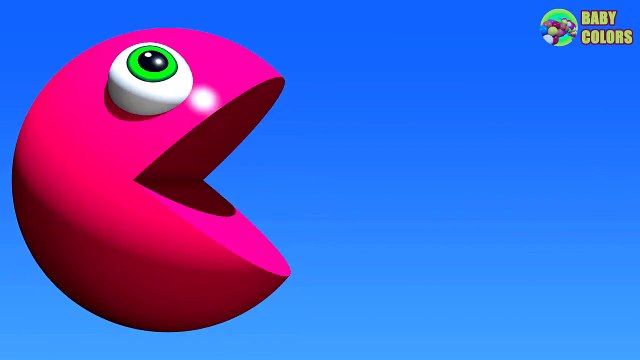 ⚽ Learn COLORS With 3D Growing Soccer Ball And Funny PACMAN For Kids Toddlers Babies-v