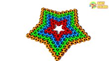 Learn Colors with a lot of Soccer Balls and 3D Star for Kids Toddl
