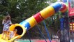 Playground Fun for Children - Kids fun Family Park with Slides Twisted-off tubing for childre