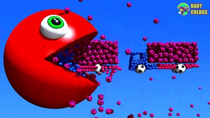 ⚽  Learn Colors With 3D Soccer Ball Truck Cars shape and